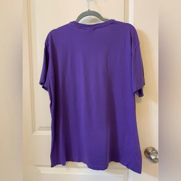 Men’s Polo Cotton Purple T-Shirt - Picture 4 of 4